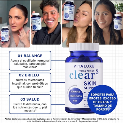 Suplemento Anti-Acné Hormonal Vitaluxe